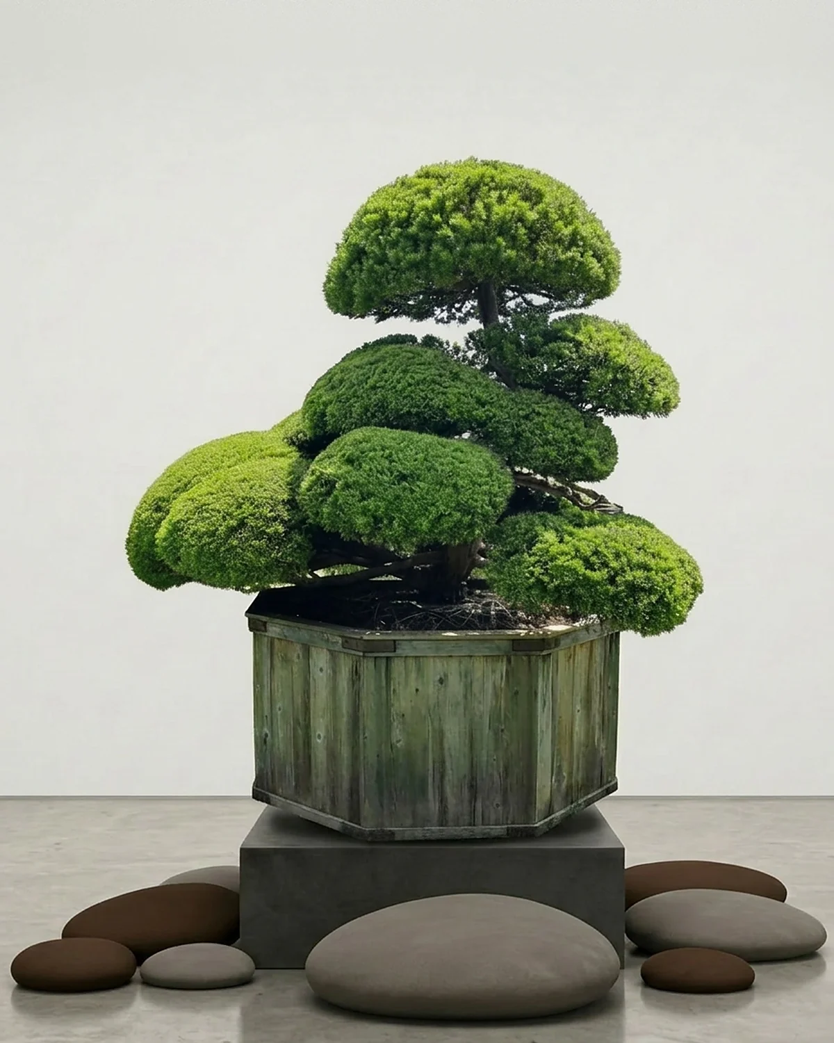 Gartenbonsai kaufen: Taxus cuspidata Nr. 5 – japanische Eibe mit ausgeprägtem Stammcharakter und ruhiger Kronenteilung