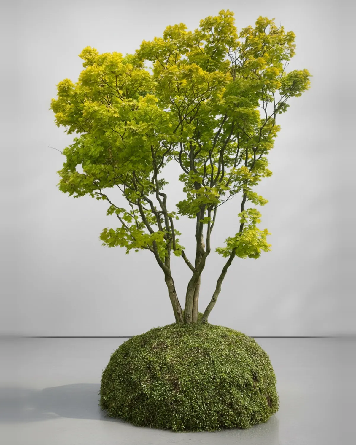 Solitärbaum kaufen: Acer shirasawanum 'Aureum' Nr. 8 – Goldahorn mit leuchtend gelbgrünem Blattwerk als heller Akzent im Halbschatten